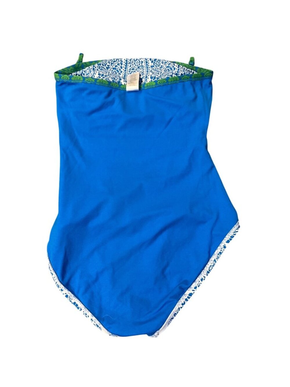 Tommy Bahama Womens 6 One Piece Swimsuit Blue White Paisley Halter Used - Picture 10 of 16